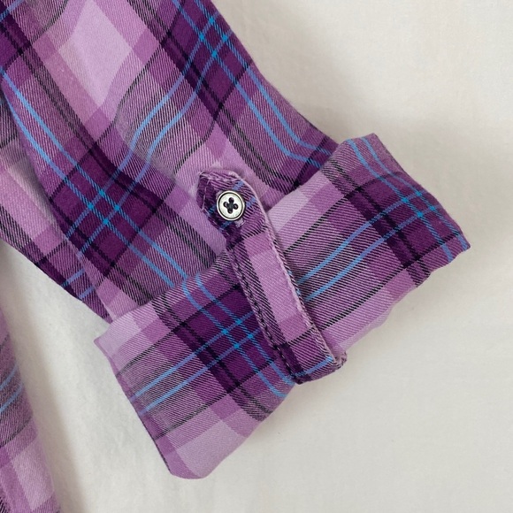 Northern Reflections Purple Plaid Flannel Shirt Tailored Fit - Picture 3 of 8